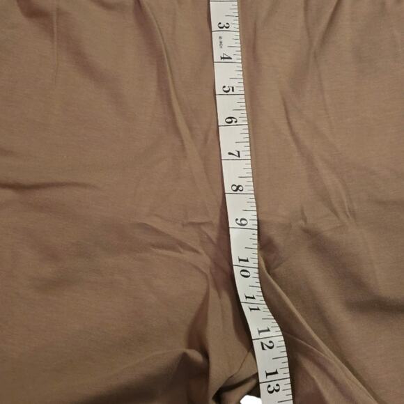Eileen Fisher Beige Super Soft Organic Cotton Stretchy Cropped Pants Size Large - Picture 4 of 10